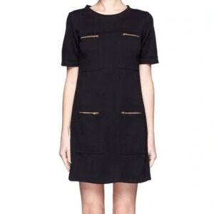 J.‎ Crew Shift Dress Wool Zipper Pockets Women's Size 12